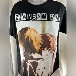Hot topic anime, chainsaw, man, unisex, short sleeve T-shirt